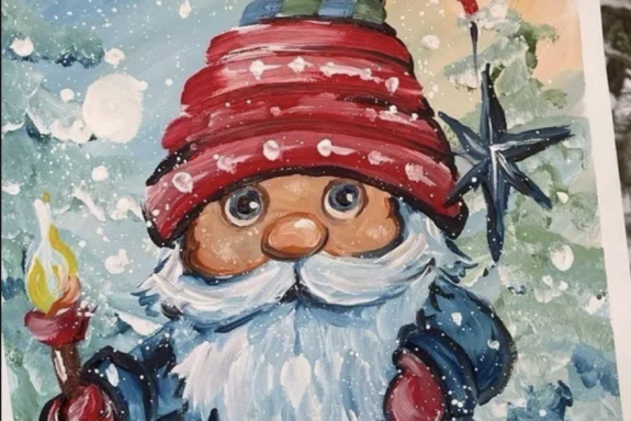 Мастер-класс по живописи «Дед Мороз»