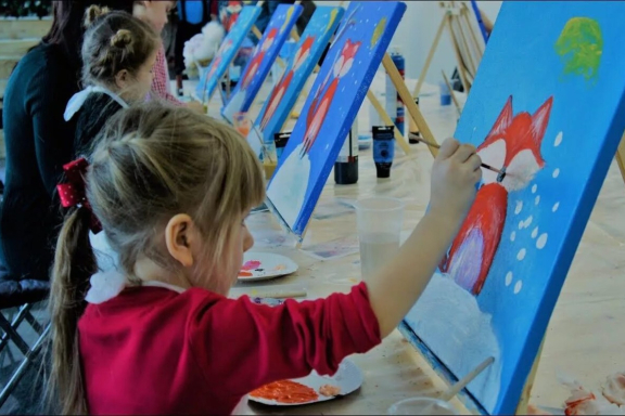 Мастер-класс по живописи «Белый мишка»