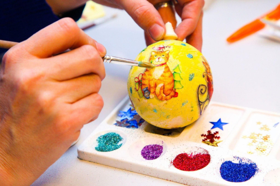 Творческий мастер-класс «Новогодний шар»